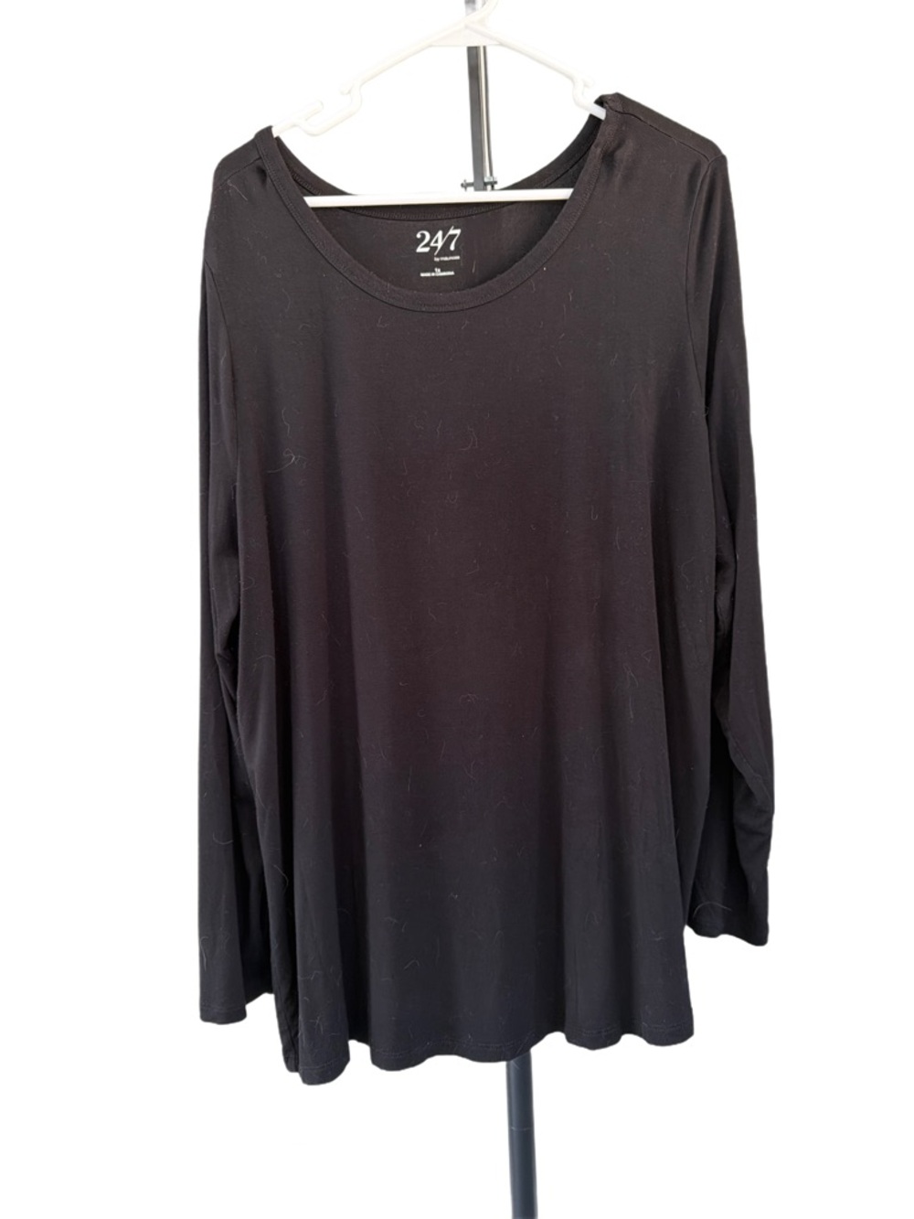 24/7 Maurice’s Black Long Sleeve Crewneck Tee size 1x